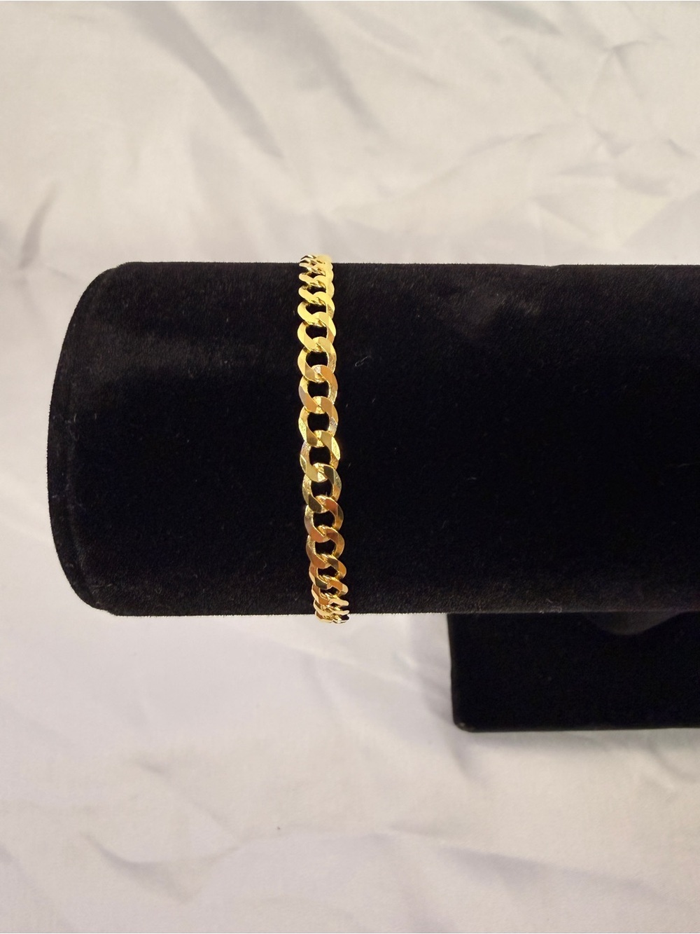 Brand New Gold Over 925 Sterling Silver 7” 4.6 mm Cuban Bracelet